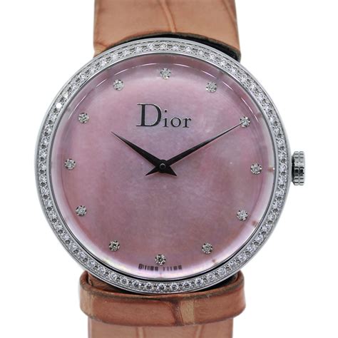 dior pink diamond watch|dior diamond bezel watch.